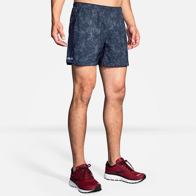 Brooks Sherpa 5 Running Shorts - Men's - Blue (51498-GKEL)